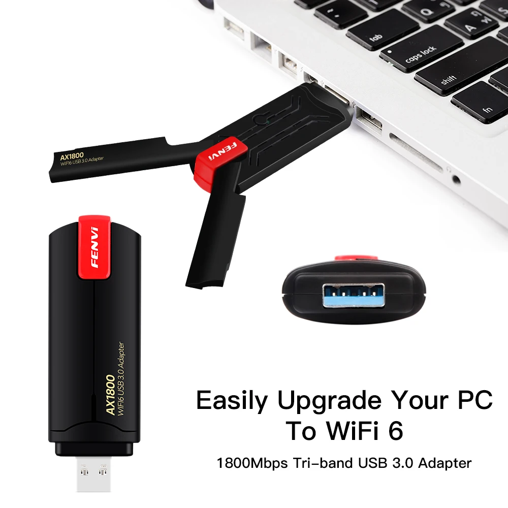 Adaptador USB WiFi 6 3,0 AX1800 MT7921 de doble banda 2,4G/5Ghz receptor Dongle USB inalámbrico antena de tarjeta de red para PC portátil Win 11 - imagen 3