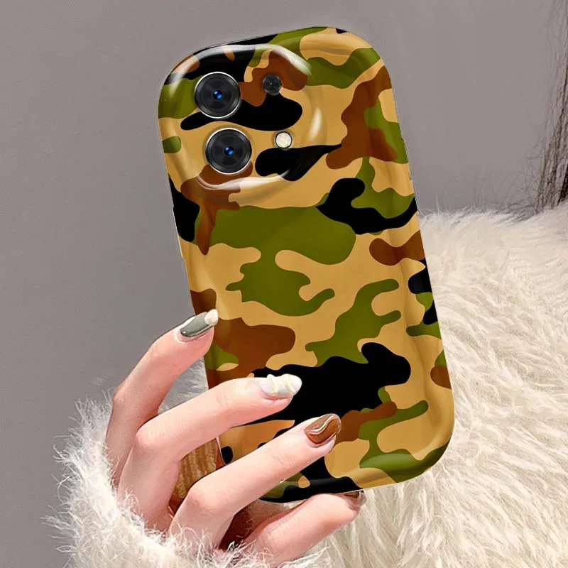 Funda de teléfono con estampado de leopardo de camuflaje para Xiaomi Redmi 9T 9A 9 9C 10 10C 12 13 13C 14C A2 A1 Plus K30 K40 K60 5G aceite ondulado - imagen 5