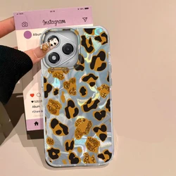 Funda Honor de silicona con textura de agua y estampado de leopardo