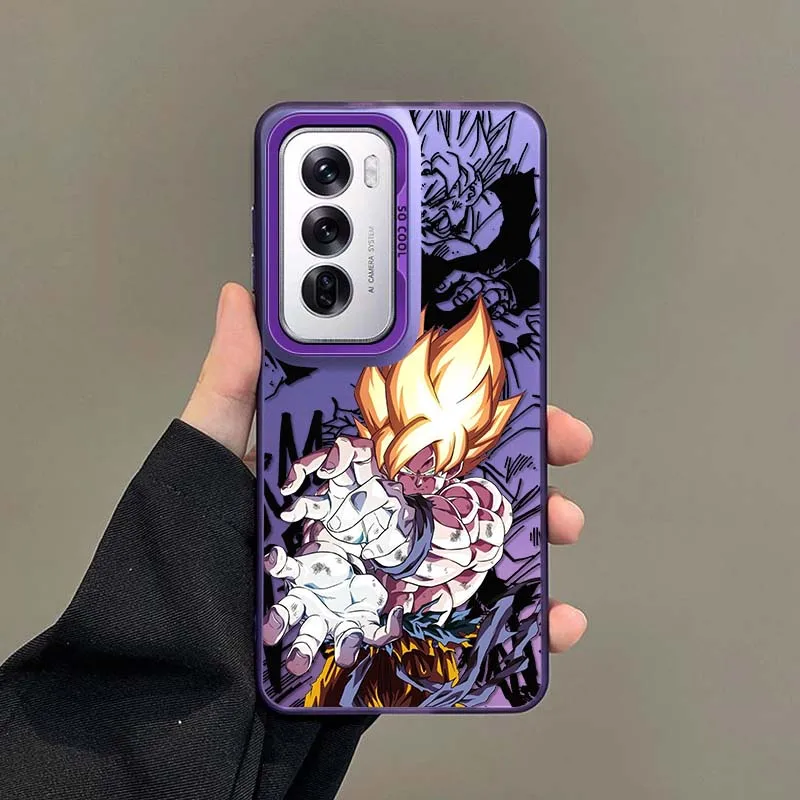 Funda de Anime d-dragon Ball Cool Saiyan para OPPO A98 A96 A95 A94 A79 A78 A77 A54 A55 funda de teléfono plateada colorida - imagen 4