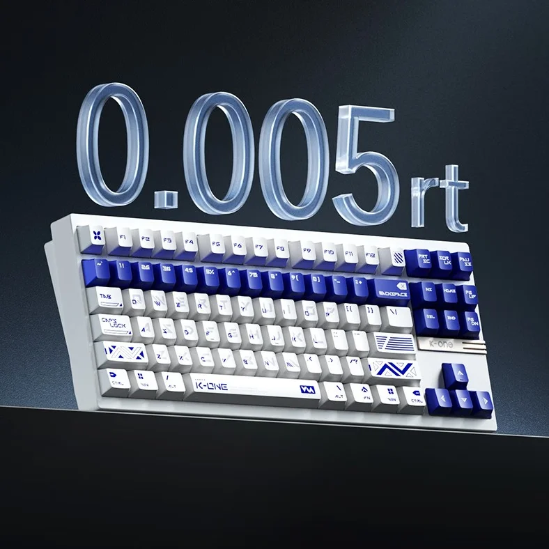 WEIKAV X MORKBLADE K-One80 Esports teclado con interruptor magnético 8000HZ diseño de 87 teclas iluminación Rgb Web Valorant totalmente de aluminio CNC - imagen 5