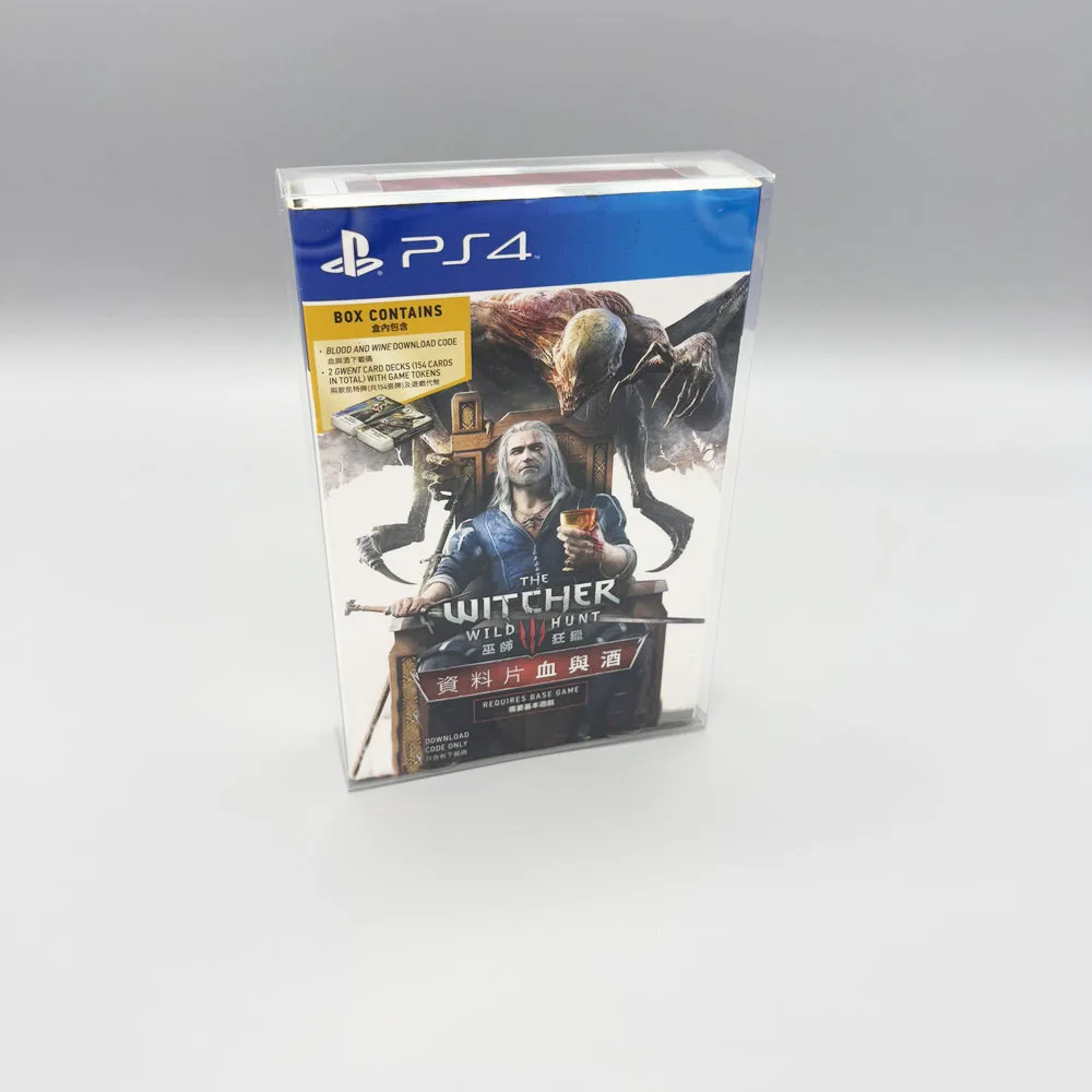 1 caja protectora para The Witcher 3 Wild Hunt: caja de colección de vitrina transparente para sangre y vino