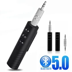 Receptor Bluetooth 5.0 Inalámbrico Coche 3.5mm Manos Libres Auxiliar