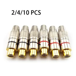 Adaptador Coaxial RCA Hembra – Audio Vídeo Chapado Oro
