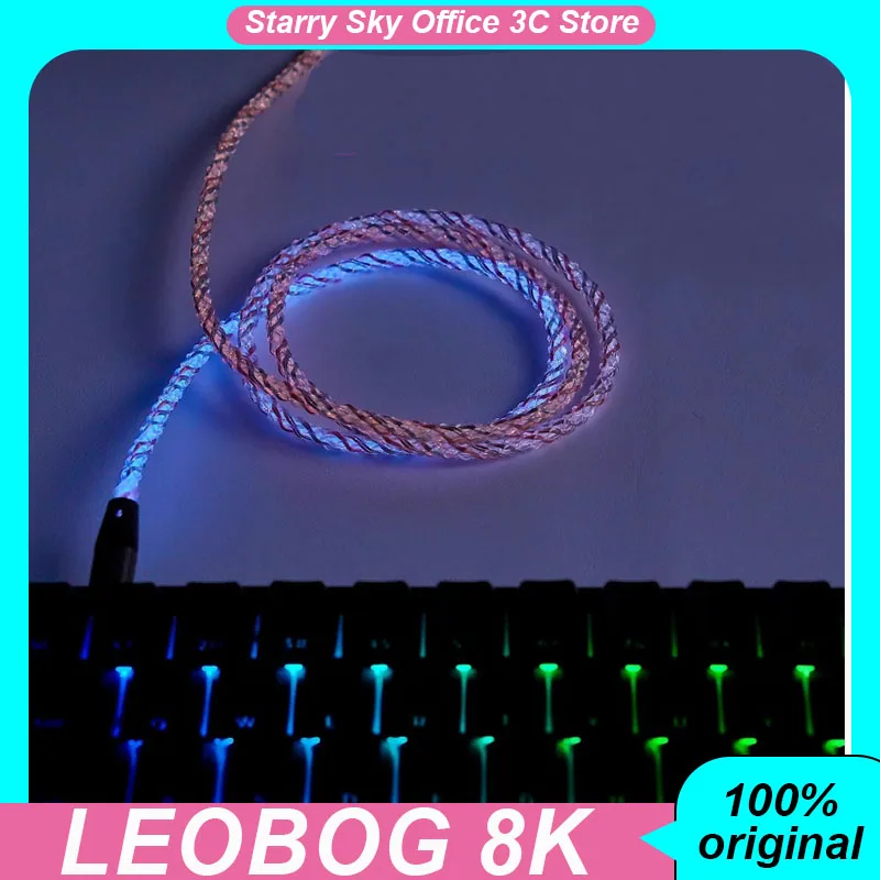 LEOBOG-Cable de datos 8K para teclado mecánico, eje magnético, luz RGB colorida, Cable de datos de tasa de retorno TPE, Cable para juegos de ordenador portátil y PC
