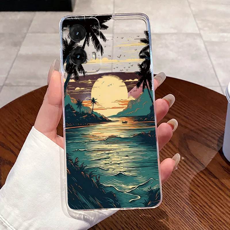 Para Motorola Moto G85 5G carcasa Moto G85 funda suave lindo conejo divertido dibujos animados funda de teléfono de silicona transparente para MotoG85 G 85 parachoques - imagen 2
