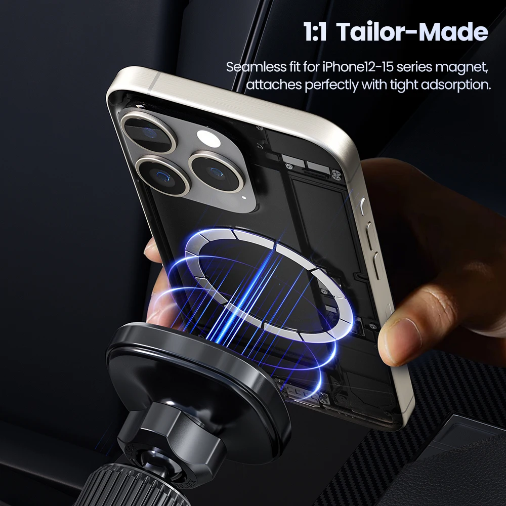 Toocki-soporte magnético de teléfono para coche, Clip de ventilación de aire, Macsafe, para iPhone 15, 14, 13, Samsung, Xiaomi - imagen 4