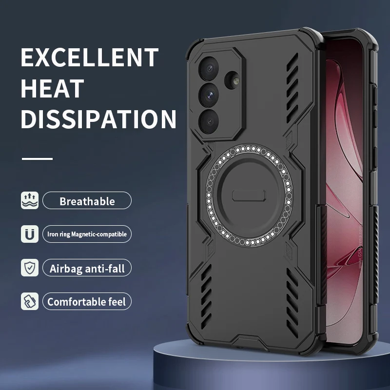 Funda protectora de lente con disipación de calor para Samsung Galaxy A17 A07 A56 A36 A26 A16 5G, Funda magnética de carga inalámbrica - imagen 2