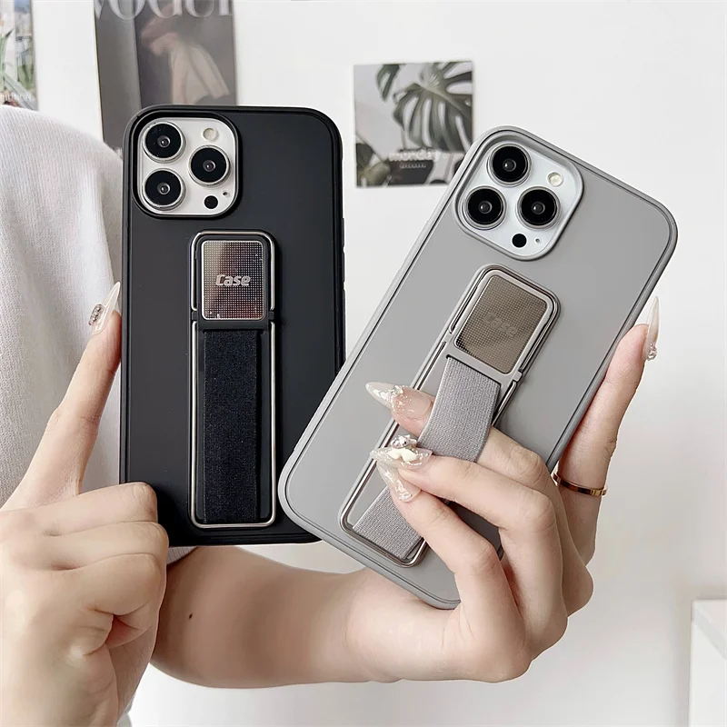 Funda de teléfono magnética a prueba de golpes con anillo de soporte a la moda para iphone 16 15 14 13 12 11 Pro Max Plus XS XR XS Max cubierta de prevención de caídas - imagen 3