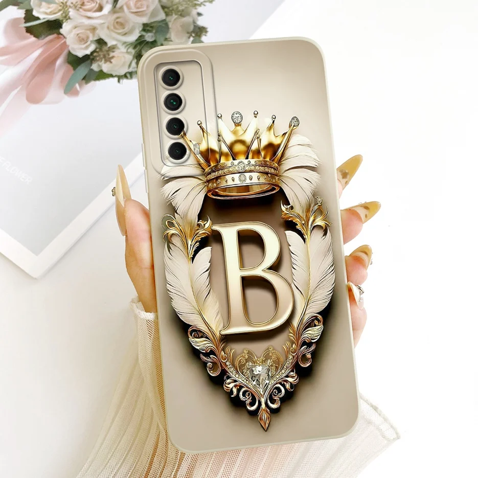 Para Huawei Y7a funda PSmart 2021 PPA-LX1 Linda corona letras cubierta suave TPU funda de teléfono para Huawei P Smart 2021 Y 7a HuaweiY7a bolsas - imagen 2