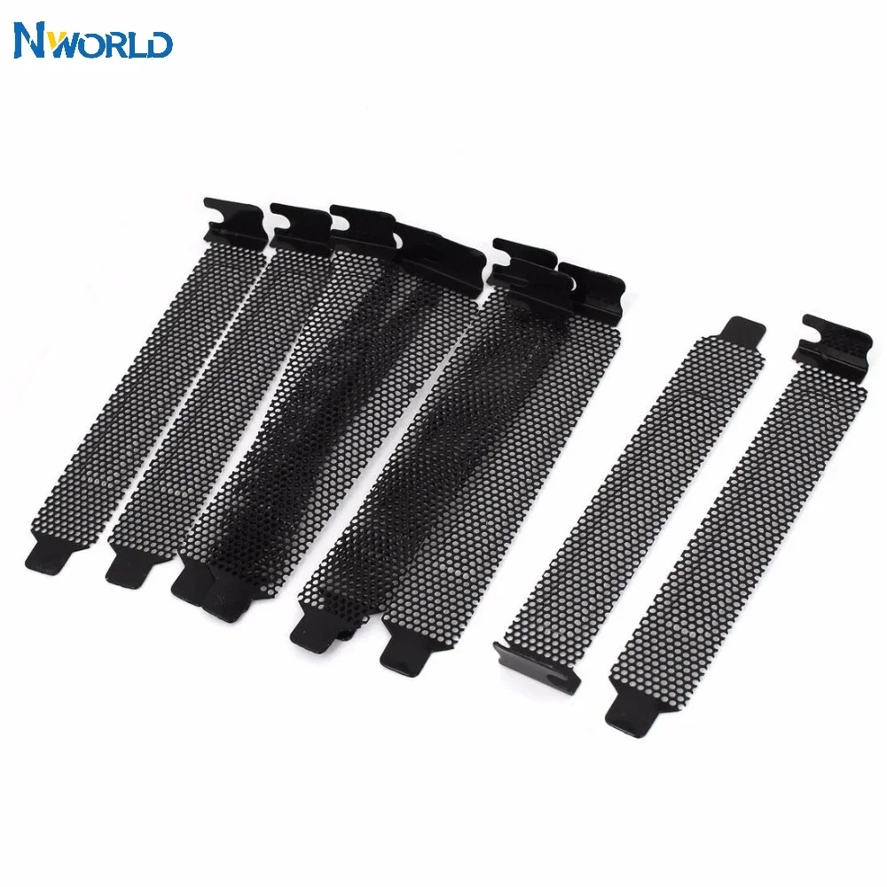 Nworld 2025 gran oferta 10 Uds cubierta de ranura PCI cubierta de ranura PCI placa ciega de filtro de polvo de acero duro con tornillos China continental