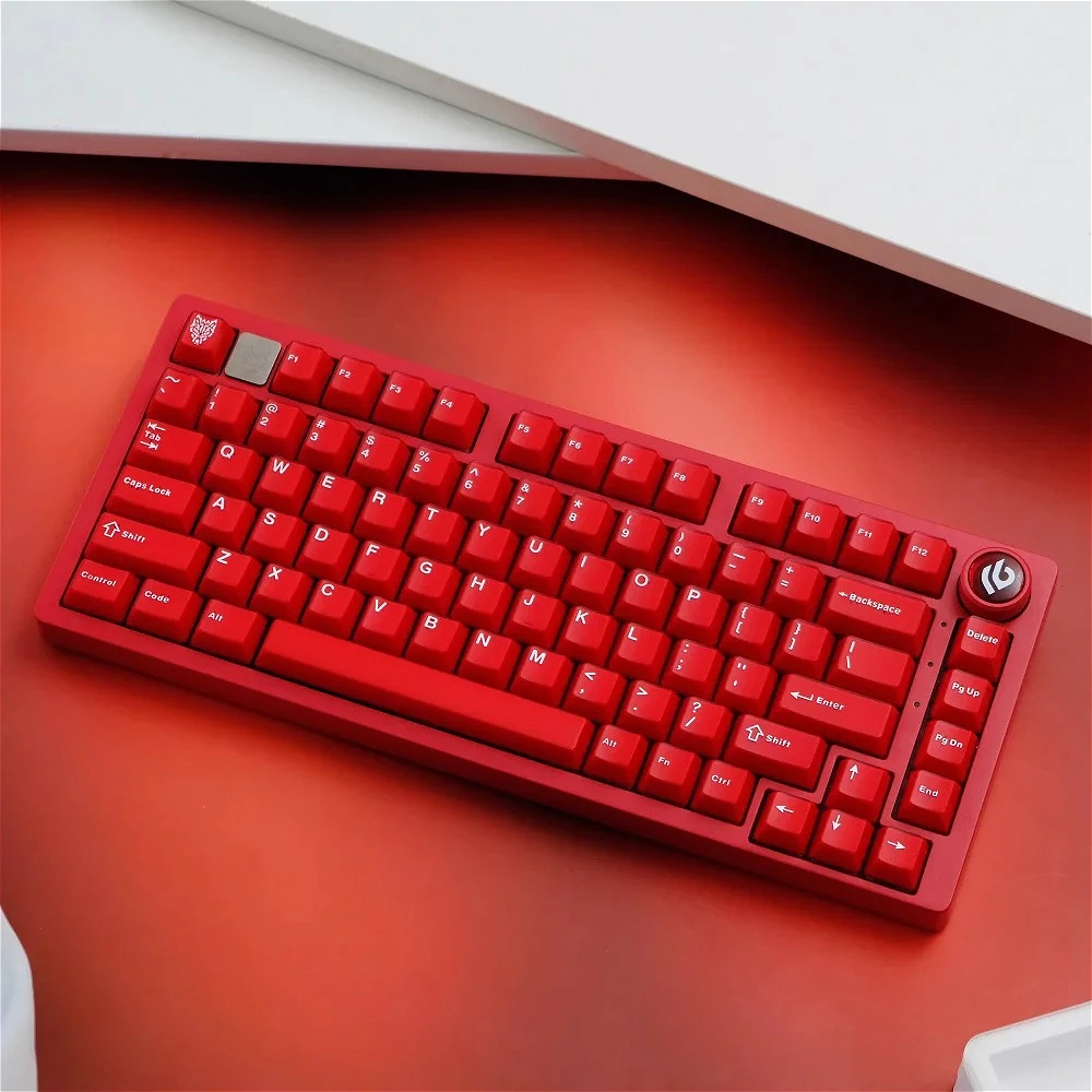 Teclas de cereza de 2 colores Ruby ABS sin área de número para teclados mecánicos con diseño MX Switch 60/84/90/104/108