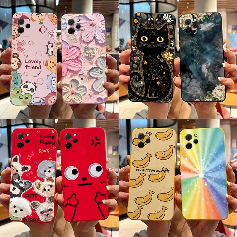 Para Huawei nova Y61 funda Huawei nova Y61 funda EVE-LX9N EVE-LX3 funda de teléfono lindo gato dibujos animados cachorro perro suave a prueba de golpes contraportada