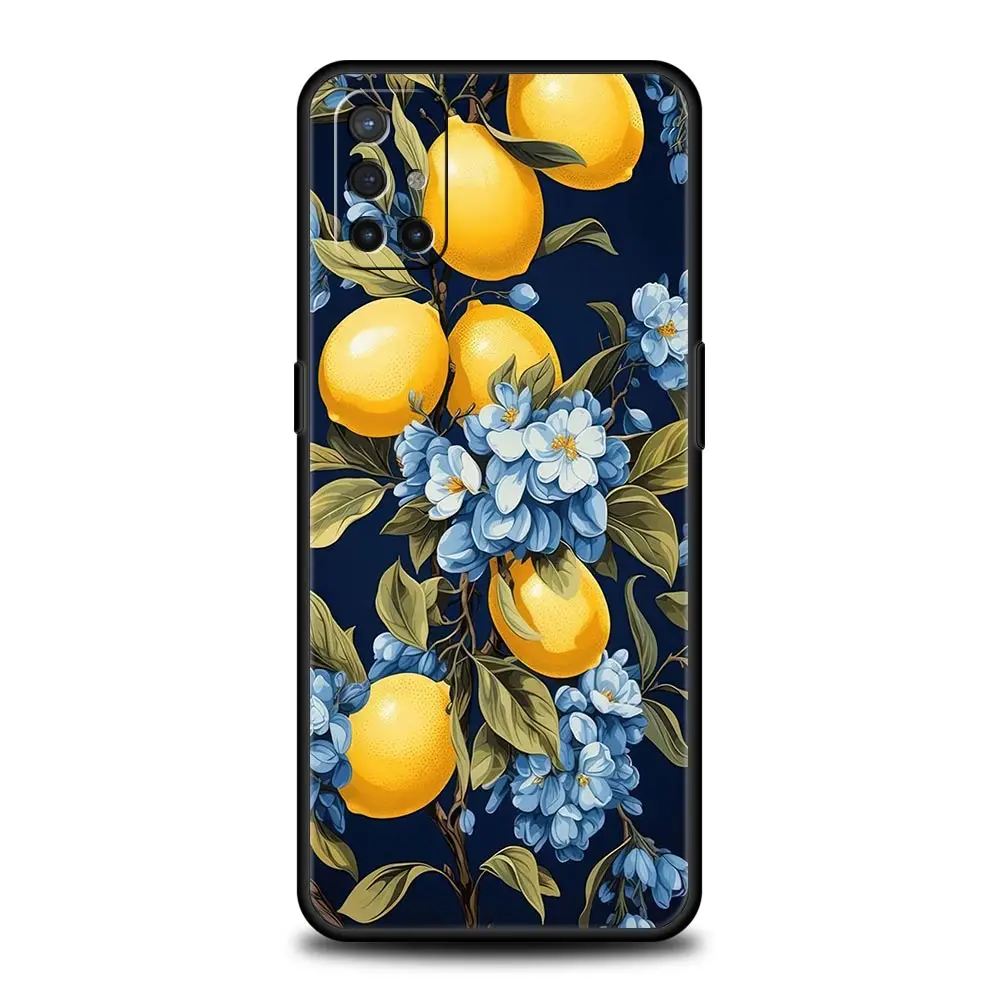 Funda de teléfono Retro fruta limón para OnePlus 13 12 11 10 9 8 7T Pro 13R 12R 10R 9RT 8T Nord N200 N30 2T CE 2 3 5G Lite funda suave - imagen 2