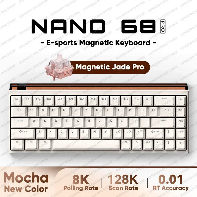 Madlions NANO68 PRO Gaming Teclado mecánico con cable interruptor magnético RGB Hotswap 8000HZ RT 0,01mm DSK MT Gamer Esports teclado - imagen 5