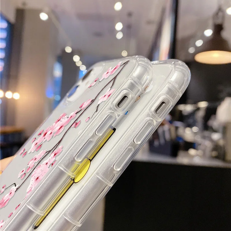 Funda de teléfono transparente Plum Bossom para iPhone 11 Fundas iPhone 17 Pro Max 11 16 15 14 12 Air 17promax funda de silicona a prueba de golpes - imagen 3