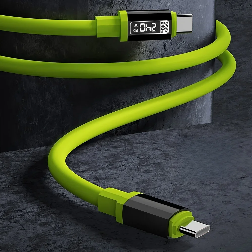 Cable USB tipo C PD 240W, cargador de teléfono móvil de carga rápida, Cable de datos para iPhone, Samsung, Xiaomi, Huawei, Cable rápido USB C a USB C