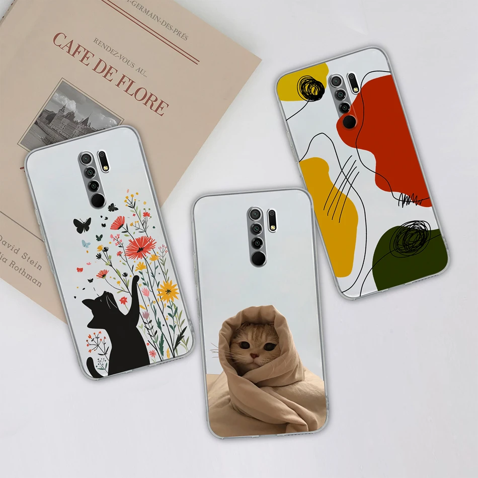 Funda de teléfono para Redmi 9 Prime, Fundas ligeras con flores simples, carcasa transparente de silicona TPU suave y delgada para Redmi9 9Prime Funda - imagen 5