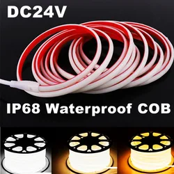 Tira LED COB Flexible con Tubo de Silicona IP68