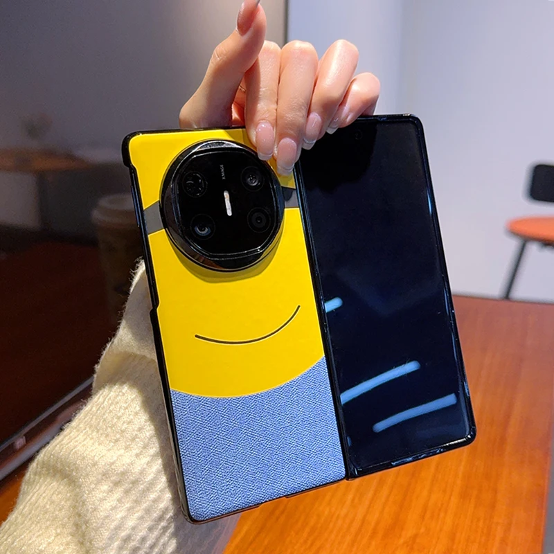 Funda estilo dibujos animados para Huawei Mate X6 X5 X3, cubierta protectora con patrón de tela bonita a la moda con contraste de Color para Huawei Mate X6 - imagen 2