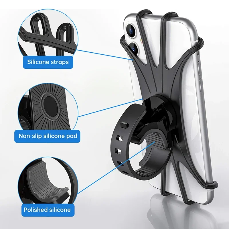 Soporte para teléfono de bicicleta, soporte para teléfono móvil, soporte para motocicleta, soporte Celular para iPhone, Samsung, Xiaomi, Gsm, Houder Fiets - imagen 2