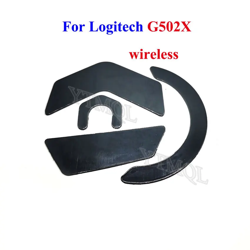 Juego de almohadillas de patines para Logitech G502X, ratón inalámbrico con cable, Blanco, Negro, pegatina antideslizante, Conector de repuesto, 1 Juego - imagen 2