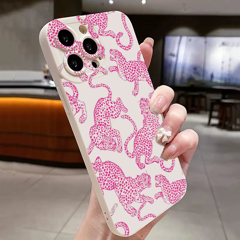 Funda de teléfono con estampado de leopardo rosa para Samsung Galaxy A56 A36 A35 A55 A34 A54 A33 A53 S25 S24 Ultra S23 FE S22 Plus S21 - imagen 5