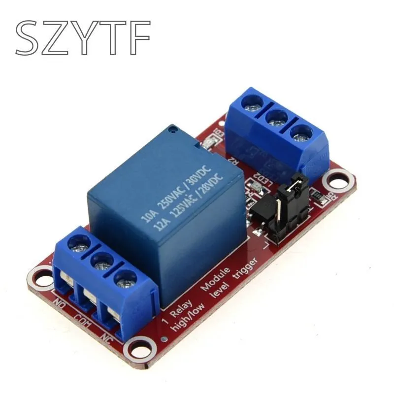 Módulo de relé de 1 canal 5V/12V, Escudo de placa con soporte de optoacoplador, disparador de nivel alto y bajo para Arduino - imagen 2