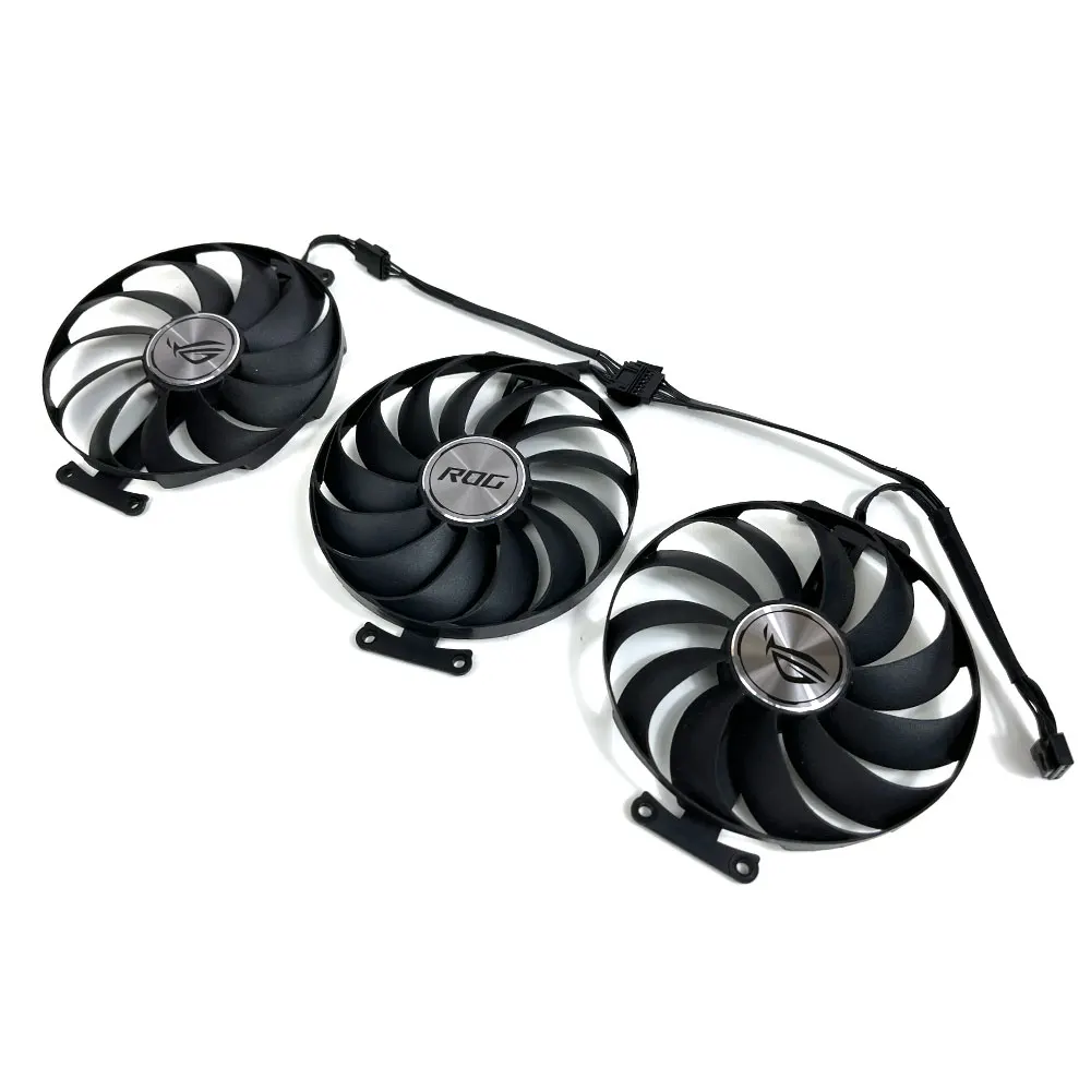 1 Juego de ventilador GPU ROG-STRIX-RTX 3060 TI, 3070 TI, para ASUS ROG-STRIX-RTX 3060 TI, 3070, 3070 TI, 3080, 3090, ventilador de refrigeración para tarjeta de vídeo - imagen 2