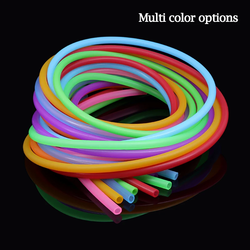 Tubo de silicona Flexible de 1/5/10m, 17 colores ID 2, 3, 4, 5, 6mm, tubos de riego de aire para acuario, conector de agua, mangueras de jardín de calidad alimentaria - imagen 2
