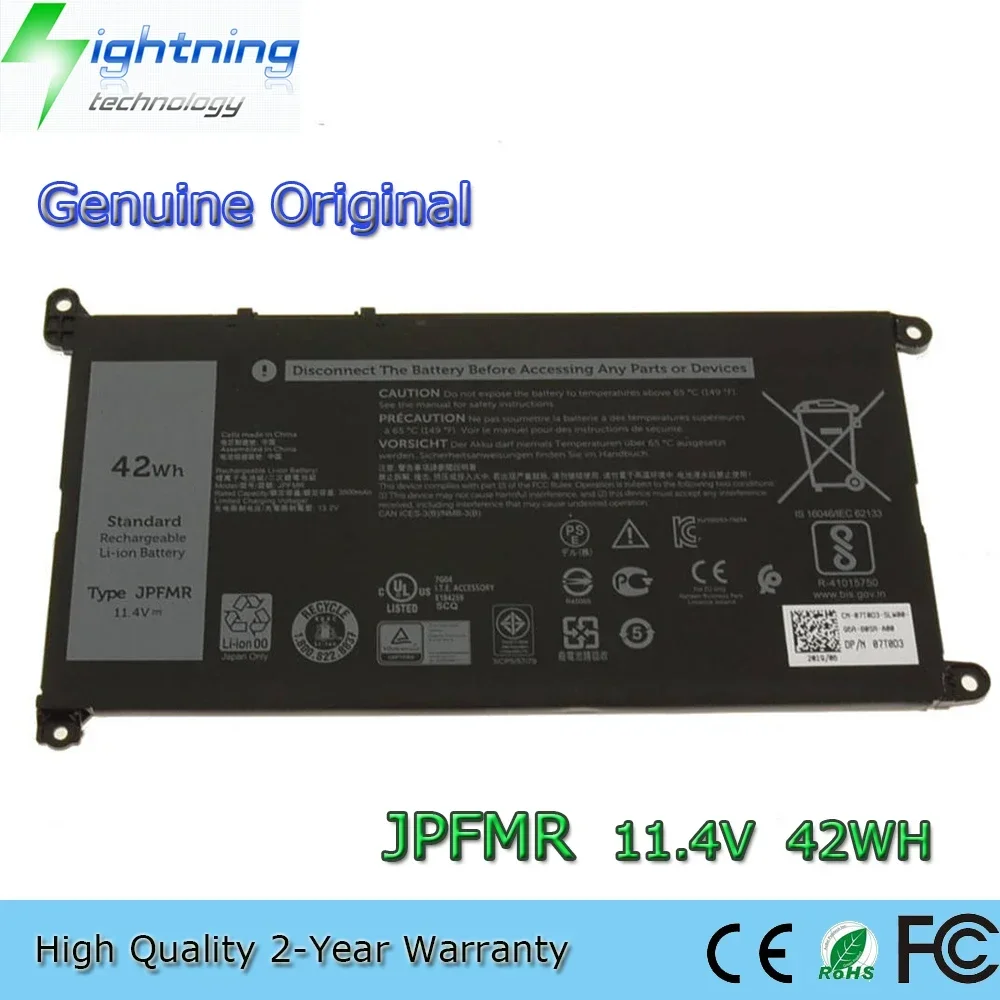 Batería Original JPFMR 7MT0R 16DPH 42Wh para Dell Chromebook 3100 3400 5488 5493 5593