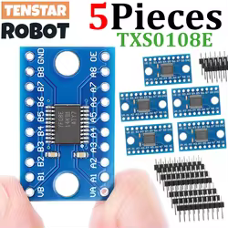 TENSTAR 5 uds TXS0108E módulo convertidor de nivel lógico de 8 canales palanca de cambios dúplex completa de alta velocidad bidireccional 3,3 V 5V TXS0108
