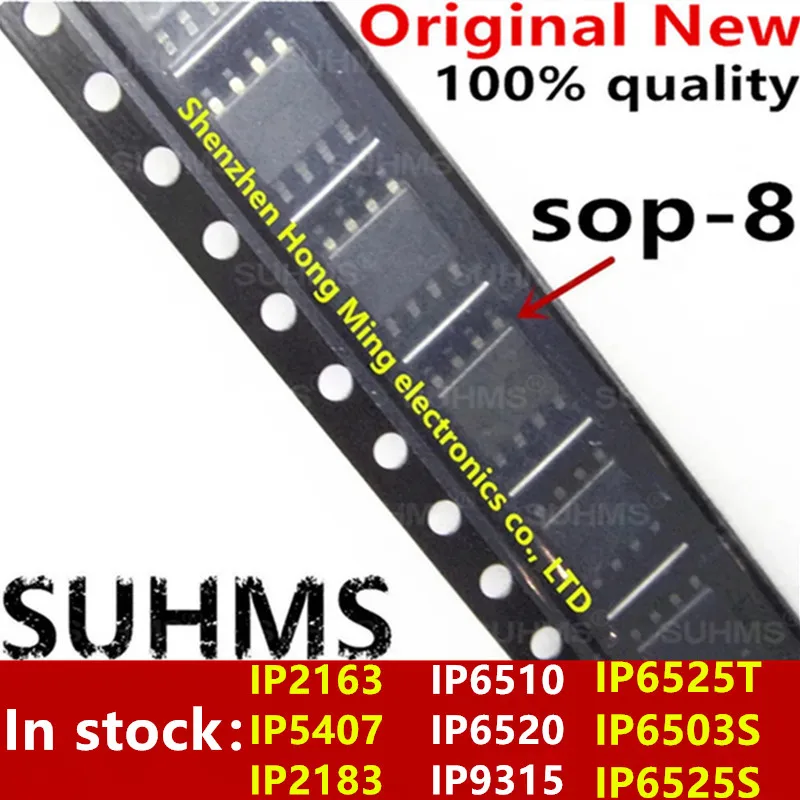 Chipset IP2163, IP5407, IP6503S, IP6510, IP6520, IP6525T, IP9315, IP6525S, IP2183, sop-8, 100% nuevo, 5 unidades