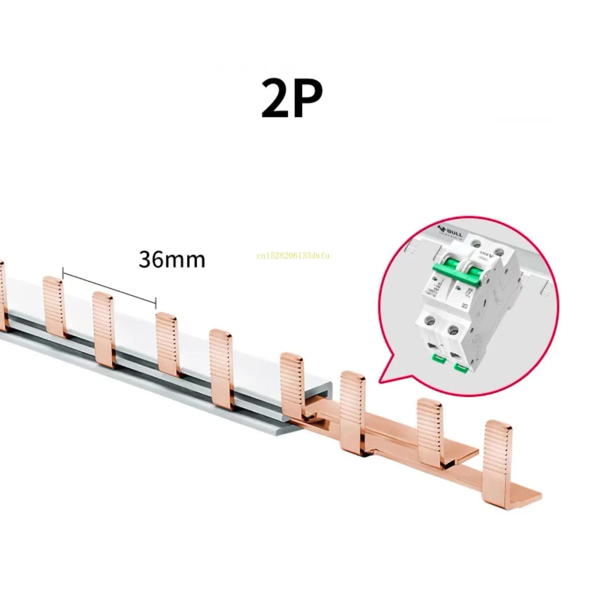 Barra colectora de alta calidad 1P 1P + N 2P bloque de conexión de disyuntor cableado barra de cobre sección guía riel 6 8 10 12 16 20 26 circuito - imagen 3