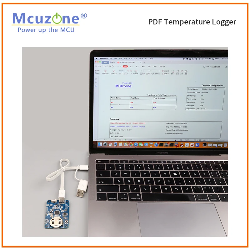 Registrador de datos de temperatura USB con informe pdf incorporado, -40 a 128 grados, precisión de 0,5 grados - imagen 4