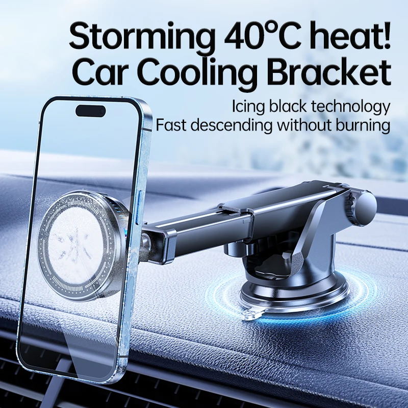 Soporte magnético para salida de aire de coche, refrigeración Semiconductor, ventosa de disipación de calor, soporte para teléfono para Iphone 17 16 15 Samsung Xiaomi - imagen 4