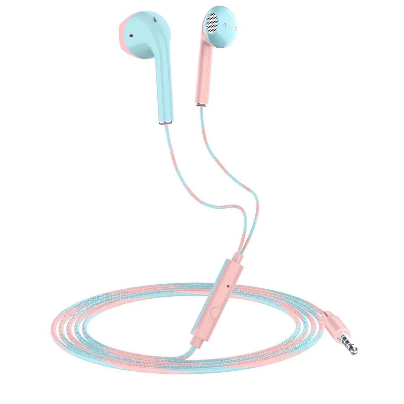 Auriculares con cable de 3,5mm con graves, auriculares estéreo, auriculares deportivos para música y juegos con micrófono para Xiaomi, IPhone, Huawei y Samsung