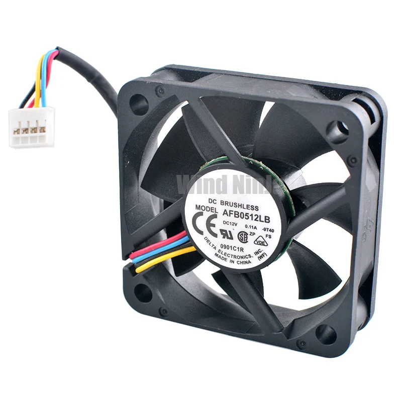 AFB0512LB ventilador de refrigeración, 5cm, 50x50x15mm, 50mm, DC12V, 0.11A, doble rodamiento de bolas, 4 pines, para fuente de alimentación, chasis, CPU - imagen 4