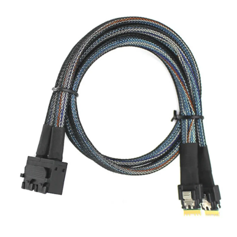 MINI SAS HD SFF-8643 8I, convertidor 2X Slimline SAS SFF-8654 4I, cable de conexión de servidor - imagen 3