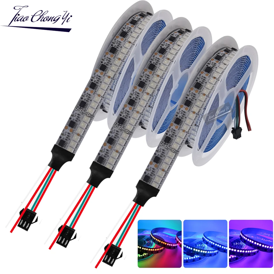 Tira de luces LED RGB 1903 IC WS2811, cinta de luz rgb flexible a todo color, 5m, 180LEDs/m, CC de 12V, direccionable, Digital Dream - imagen 2