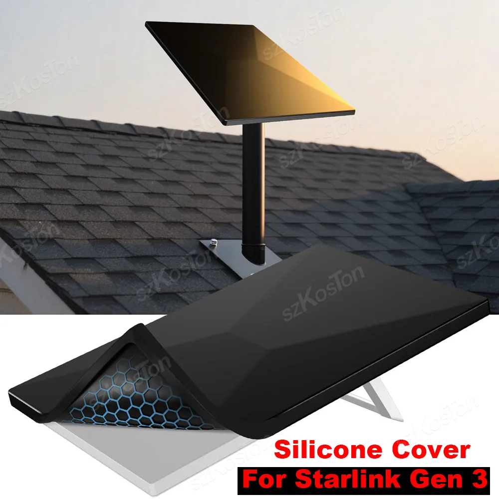 Funda protectora de silicona para Starlink Gen 3, funda protectora de granizo para Starlink, carcasa estándar, resistente al agua, rocas/arena/algan