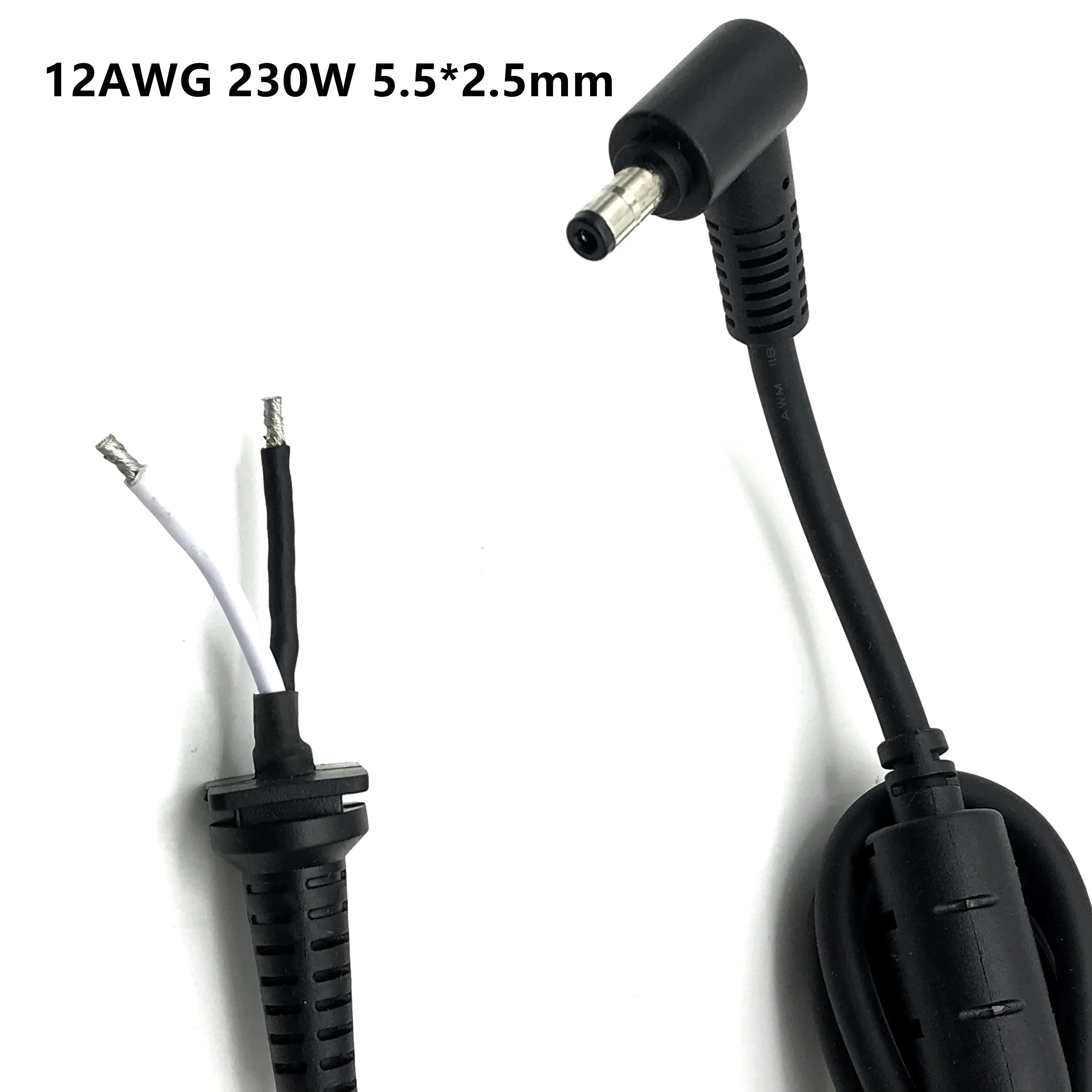 DC 5,5x2,5 5,5*2,5mm conector de enchufe con Cable/Cable para adaptador de portátil Toshiba Asus Lenovo 65W 180W 230W 12AWG - imagen 5