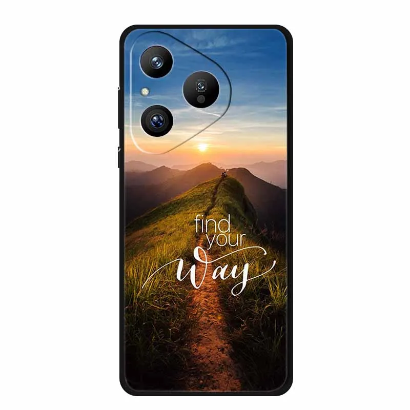 Para Huawei PURA 80 5G funda minimalista estilo tecnológico TPU negro fundas de teléfono de silicona suave para Pura 80 5G cubierta de parachoques absorbente de golpes - imagen 5