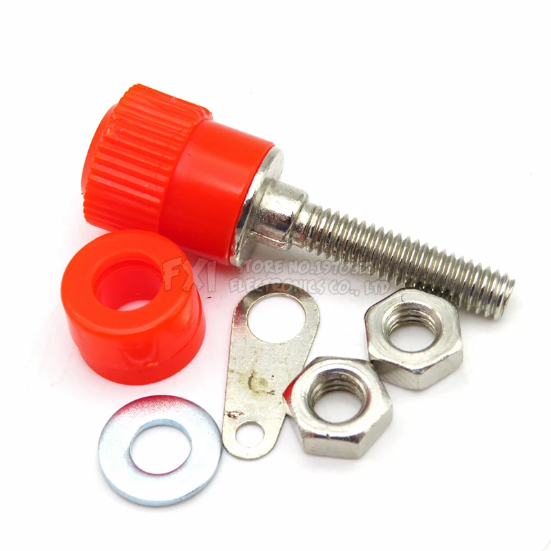 5 uds bloques de terminales JS-910B 4MM negro rojo FDKJGECF conector de Terminal vinculante poste conector Banana amplificador Jack montaje - imagen 4