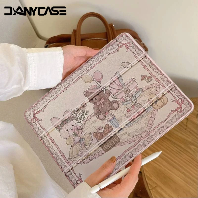 Para iPad 10th Gen funda 3 plegable Track cubierta transparente para Air 4 5 6 10,9 pulgadas 11 pulgadas 13 pulgadas para Air 2 9,7 Pro 11 12,9 13 Mini 6 7 funda - imagen 2