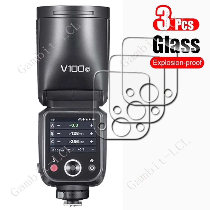 Tempered Glass For Godox X3 V1 Pro V850III V860III TT685II V850 V860 III V100 AD600BM Canera Flash Light Screen Protector Film