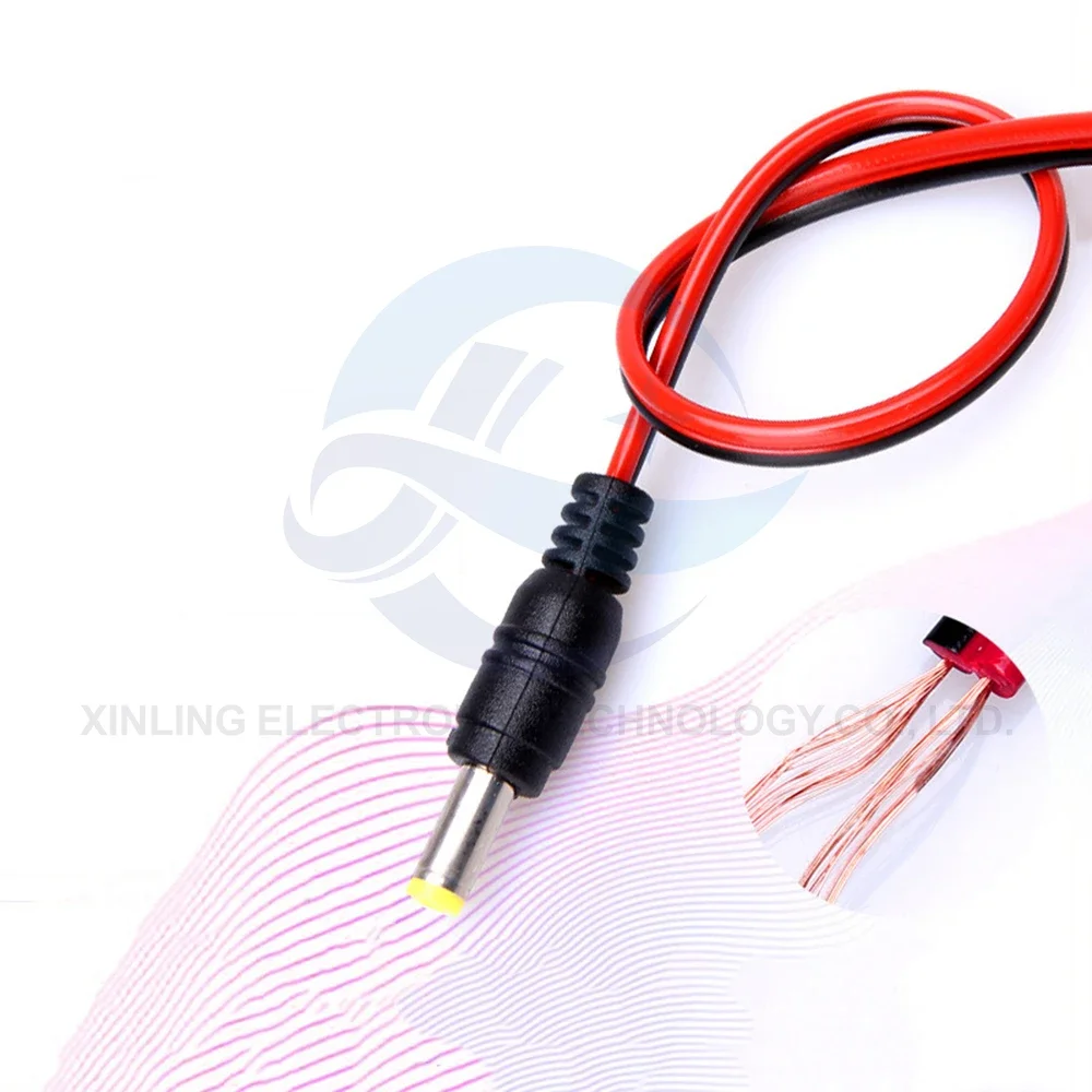 5 uds 10 Uds 5,5x2,1mm macho hembra enchufe 12V DC Cable flexible para cámara CCTV conector extensión trasera 24V DC Cable - imagen 3