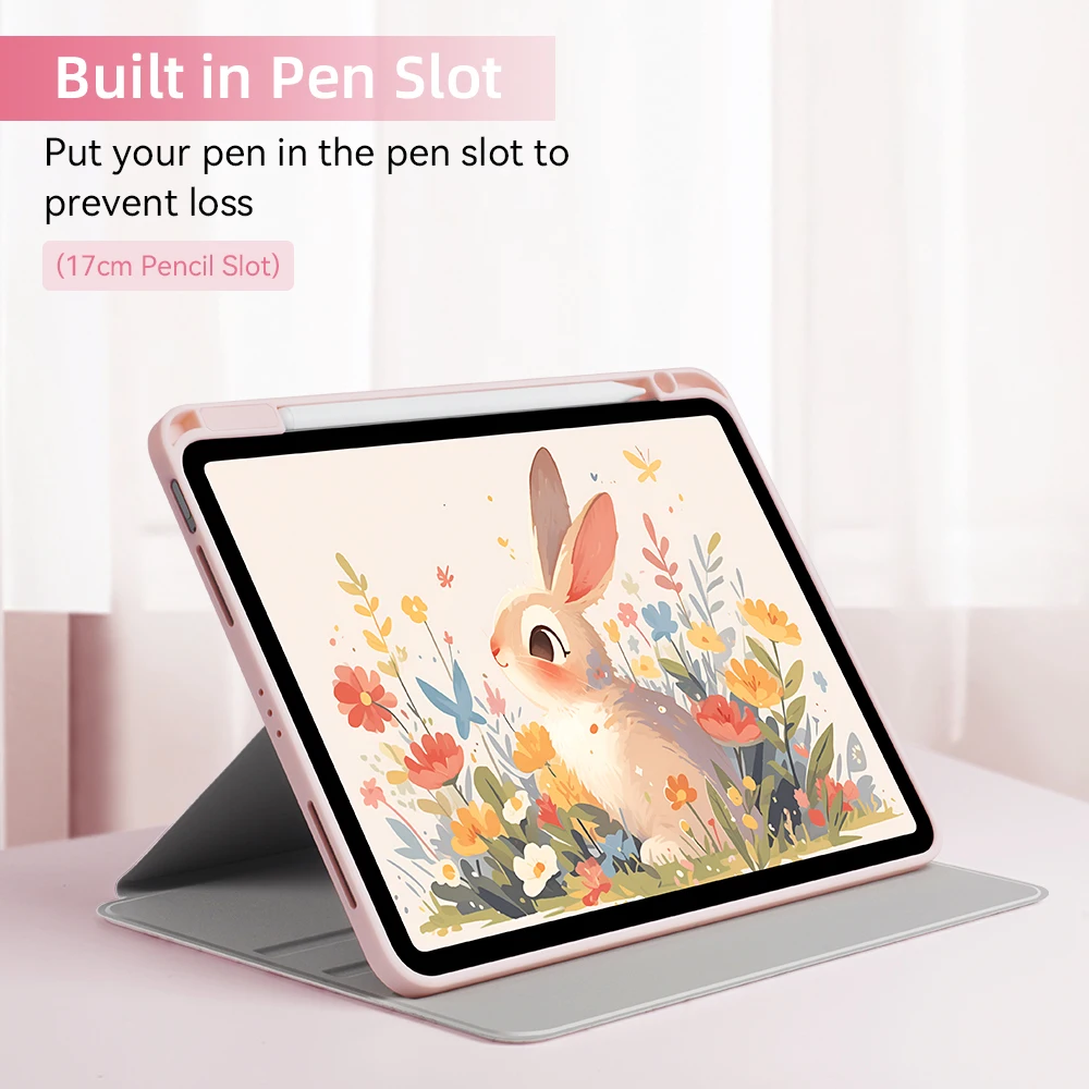 Rotación 360 para Samsung Galaxy TabA9 Plus A8 10,5 Auto Sleep Wake Tab S10 S9FE S7 S8 11P 12,4 13,1 S6 Lite con portalápices ﻿ - imagen 3