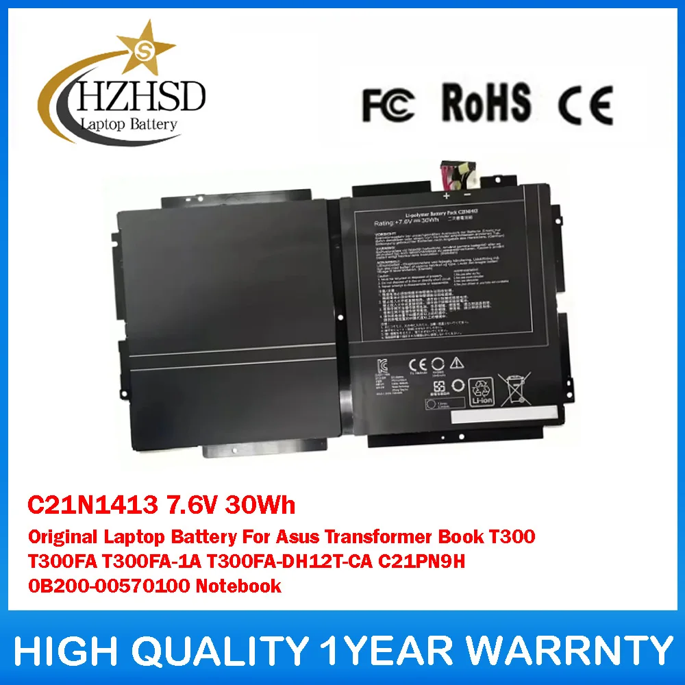 C21N1413 7,6 V 30Wh batería Original del ordenador portátil para Asus Transformer T300 T300FA T300FA-1A T300FA-DH12T-CA C21PN9H 0B200-00570100