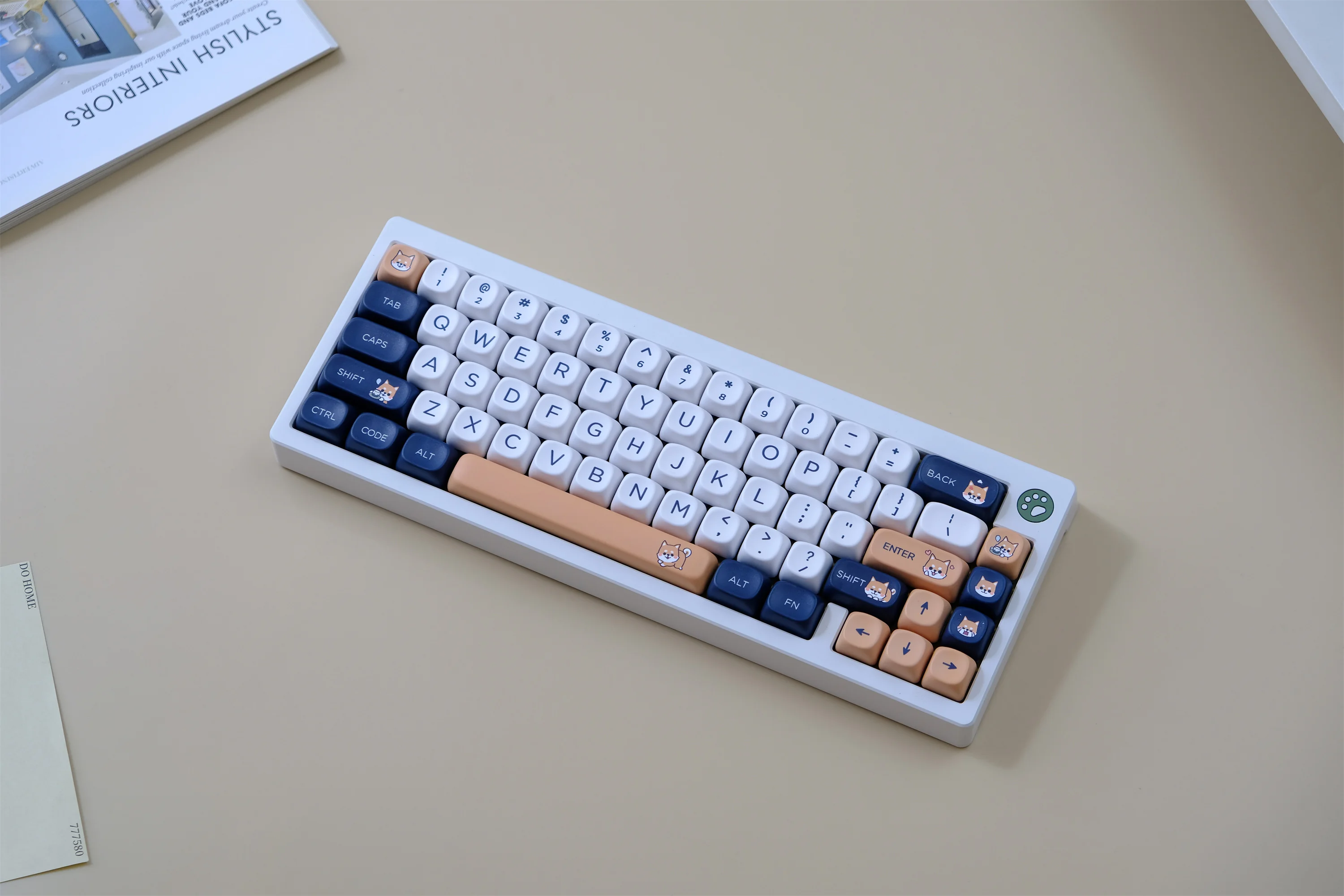 Juego de teclas de 132 teclas para perro, Material PBT, perfil MOA, DYE-SUB, teclas personalizadas para teclado mecánico CHERRY MX Switch - imagen 3